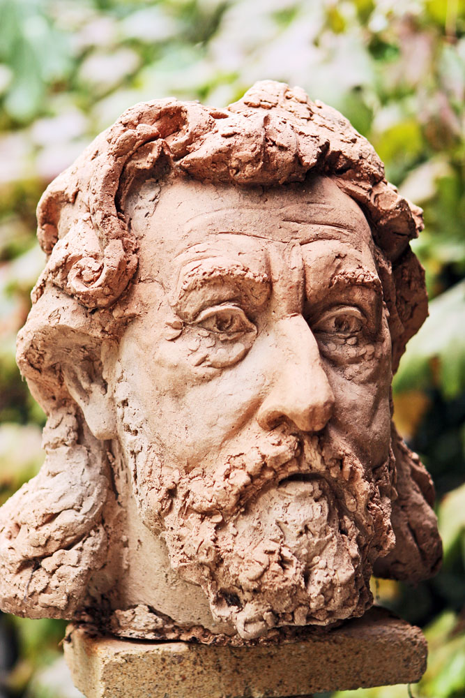 Голова чоловіка. 2010. Глина, ліплення